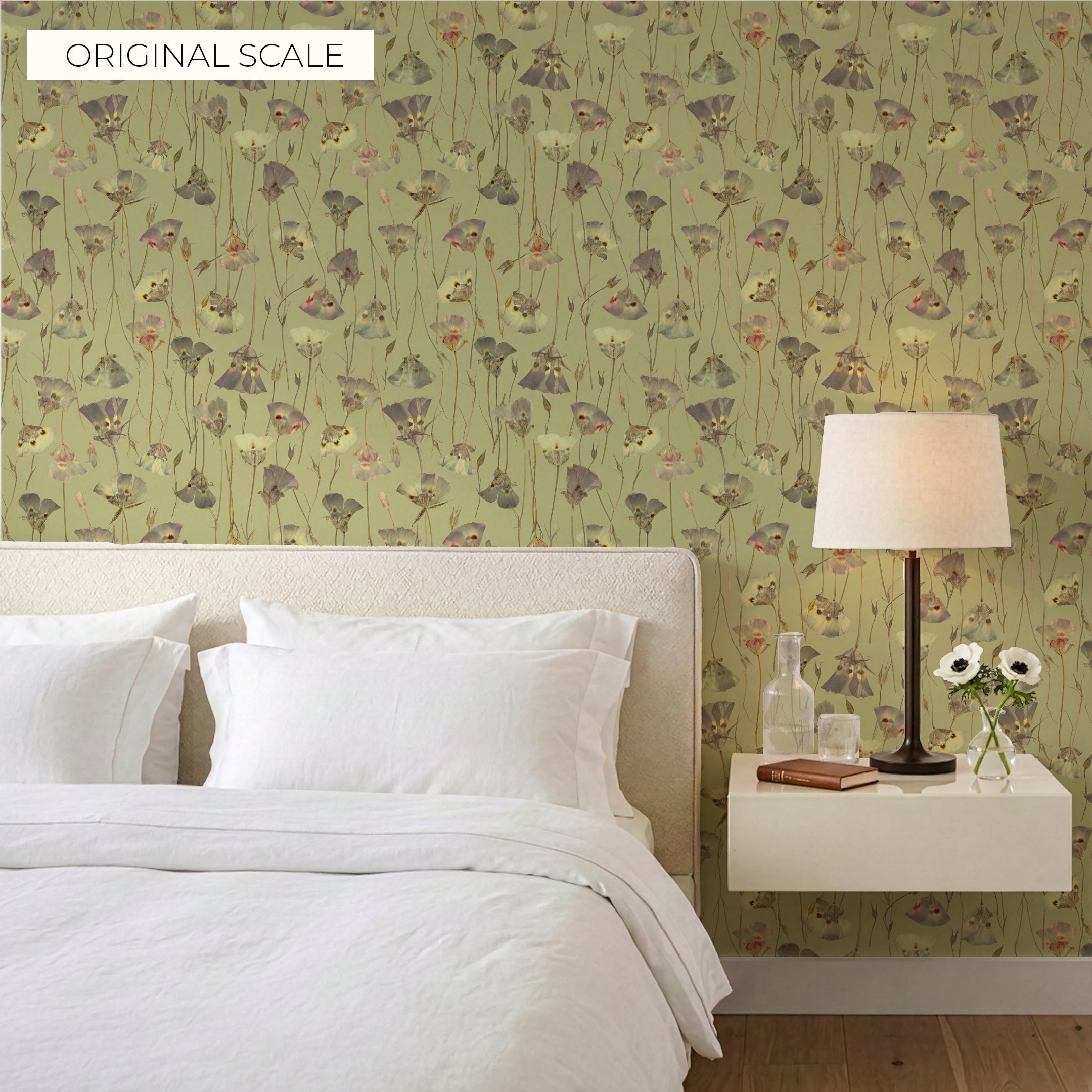 Butterfly Mariposa Lily Avocado Wallpaper