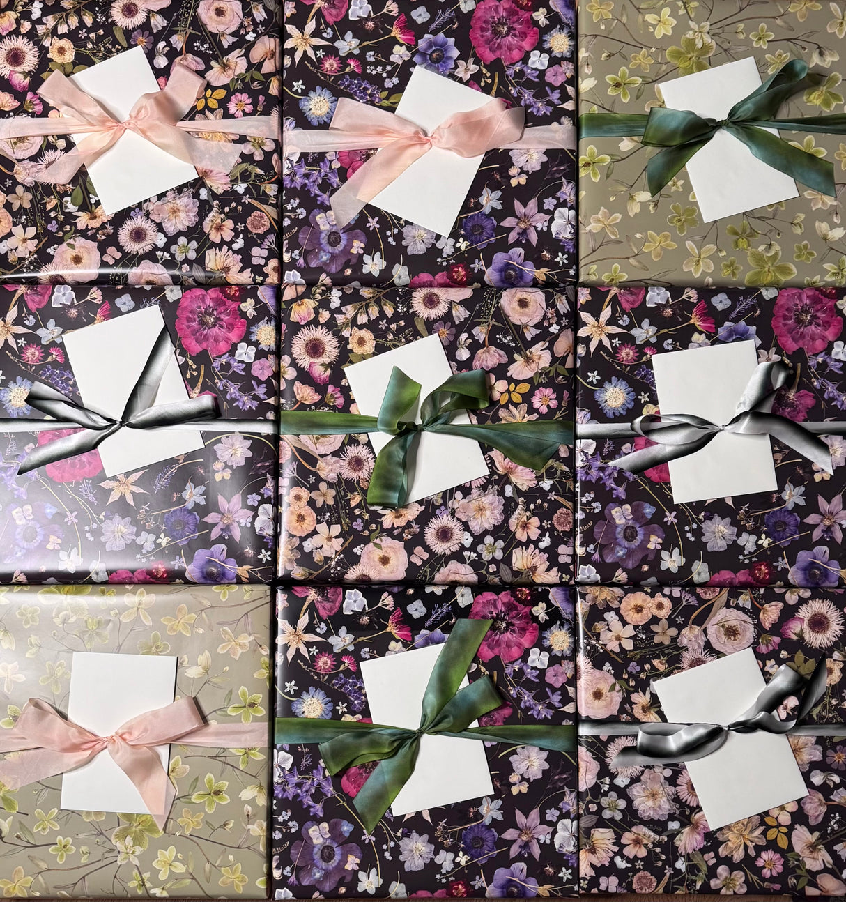 Pressed Flower Wrapping Paper