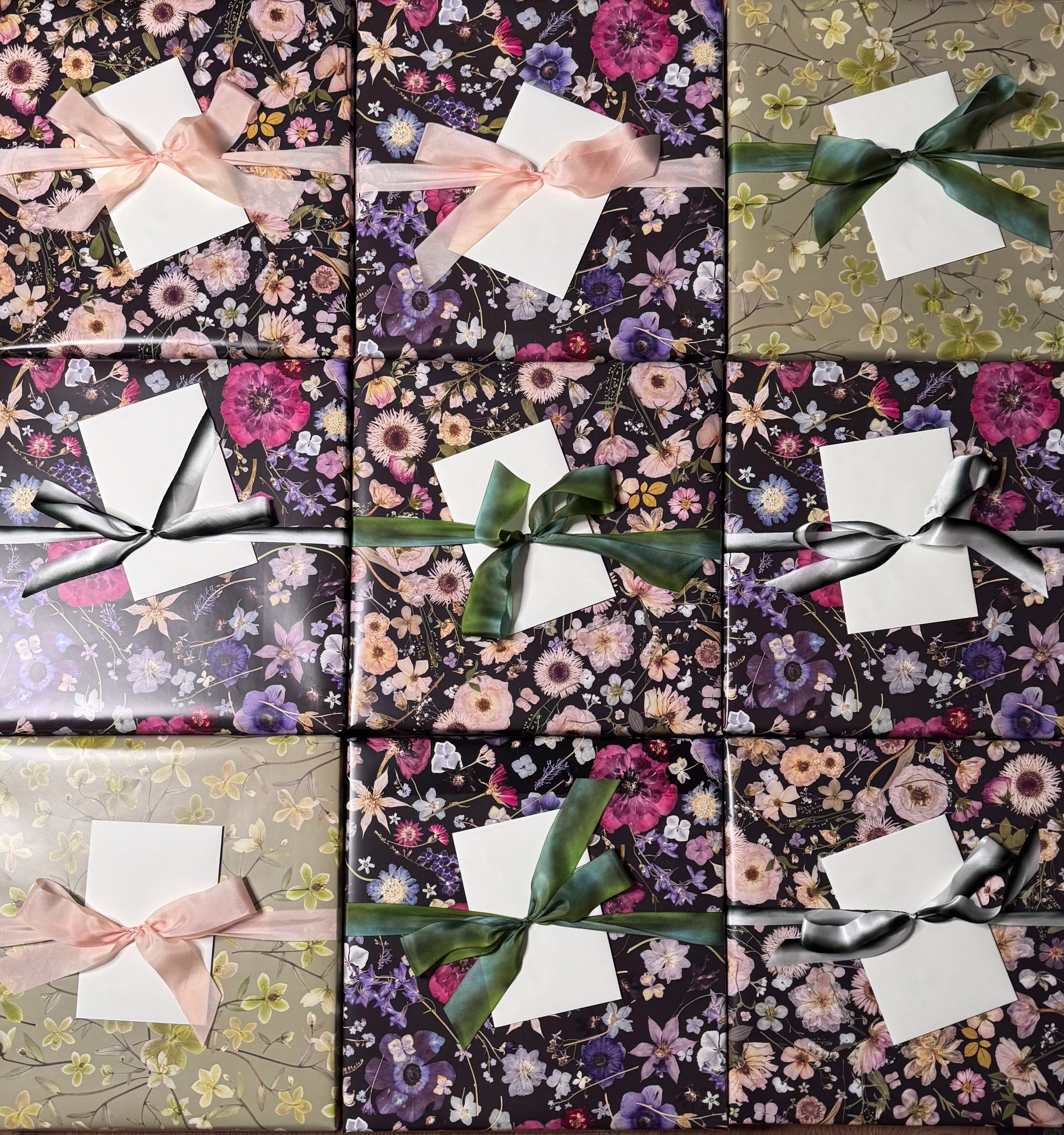 Pressed Flower Wrapping Paper