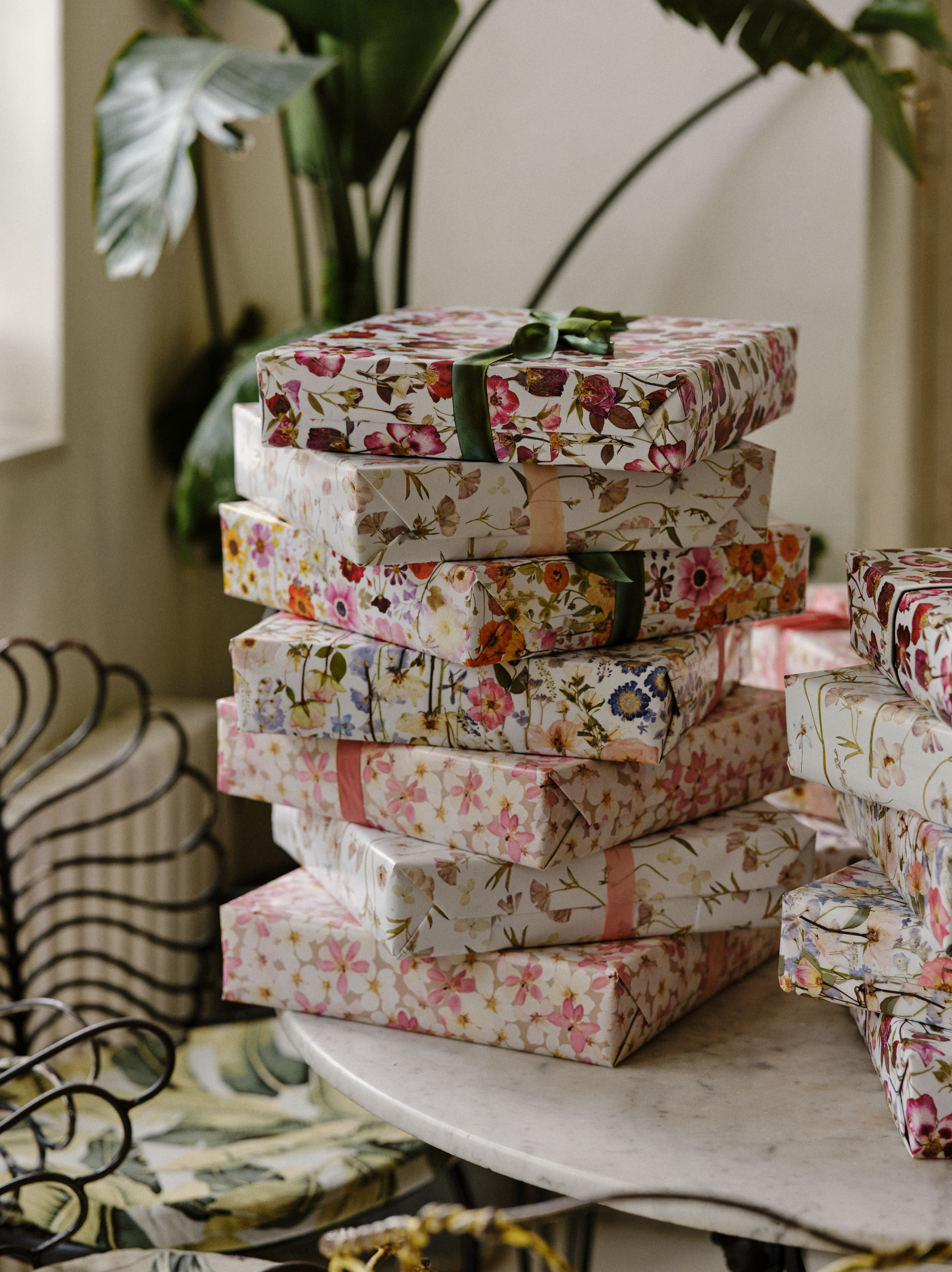 Pressed Flower Wrapping Paper