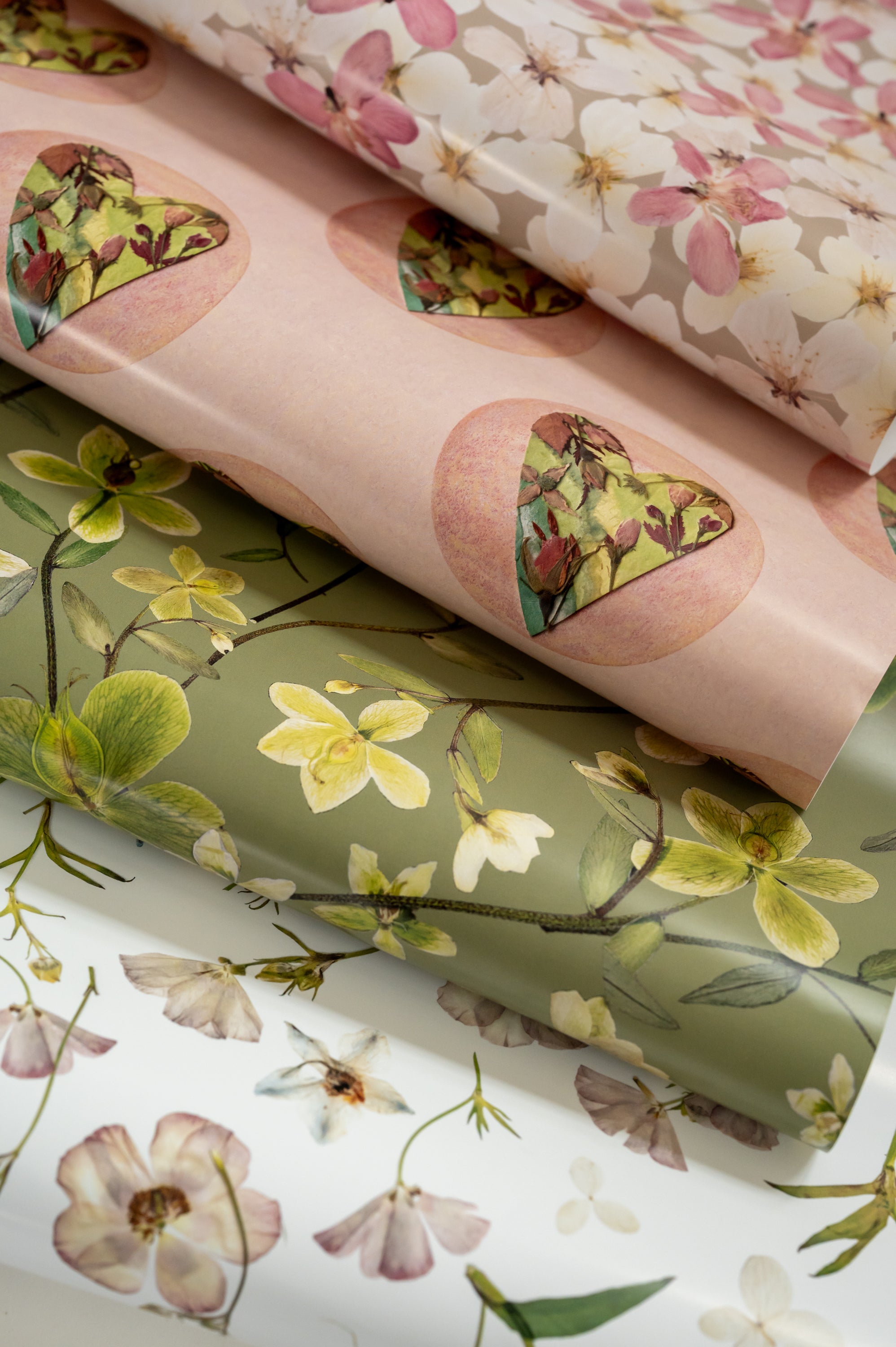 Pressed Flower Wrapping Paper