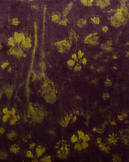 Farm Flowers Impression Mulberry Fabric