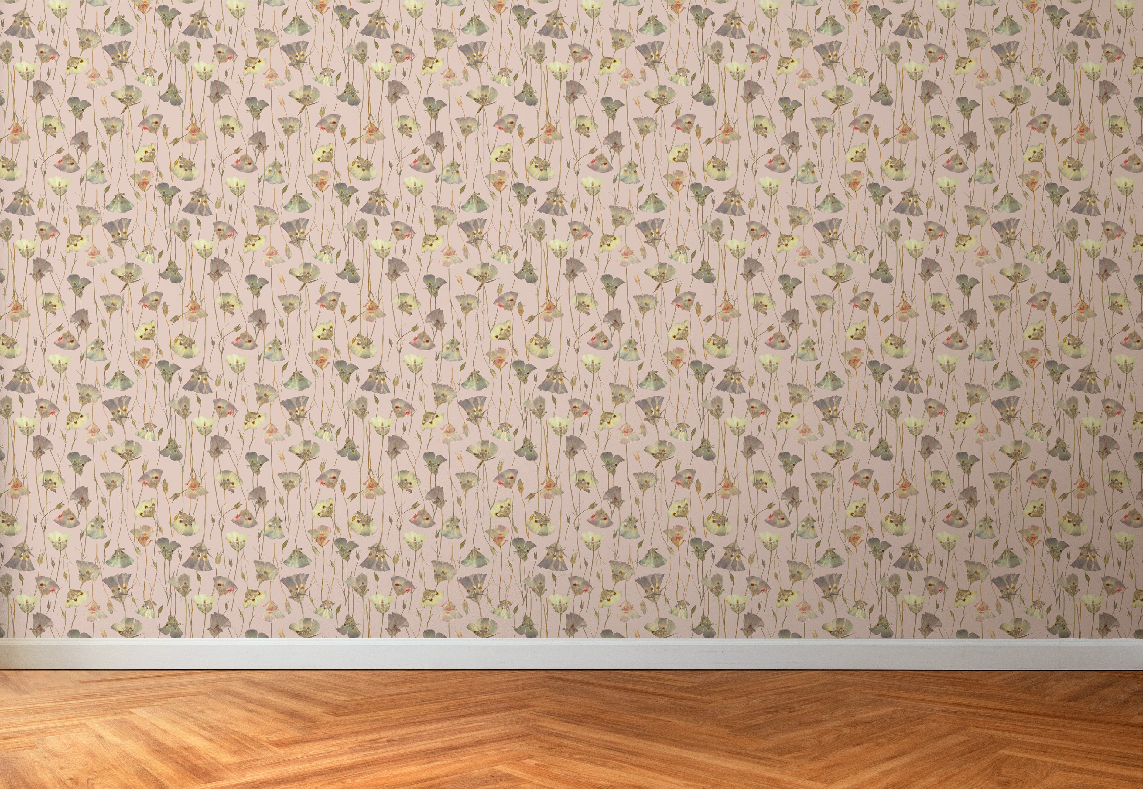 Butterfly Mariposa Lily Mallow Wallpaper