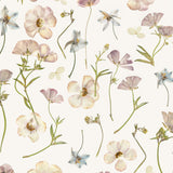 Pattern of small flowers on a white background