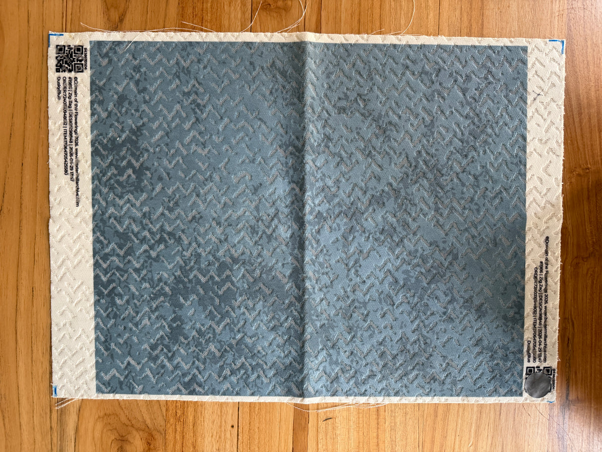 Blue patterned fabric 