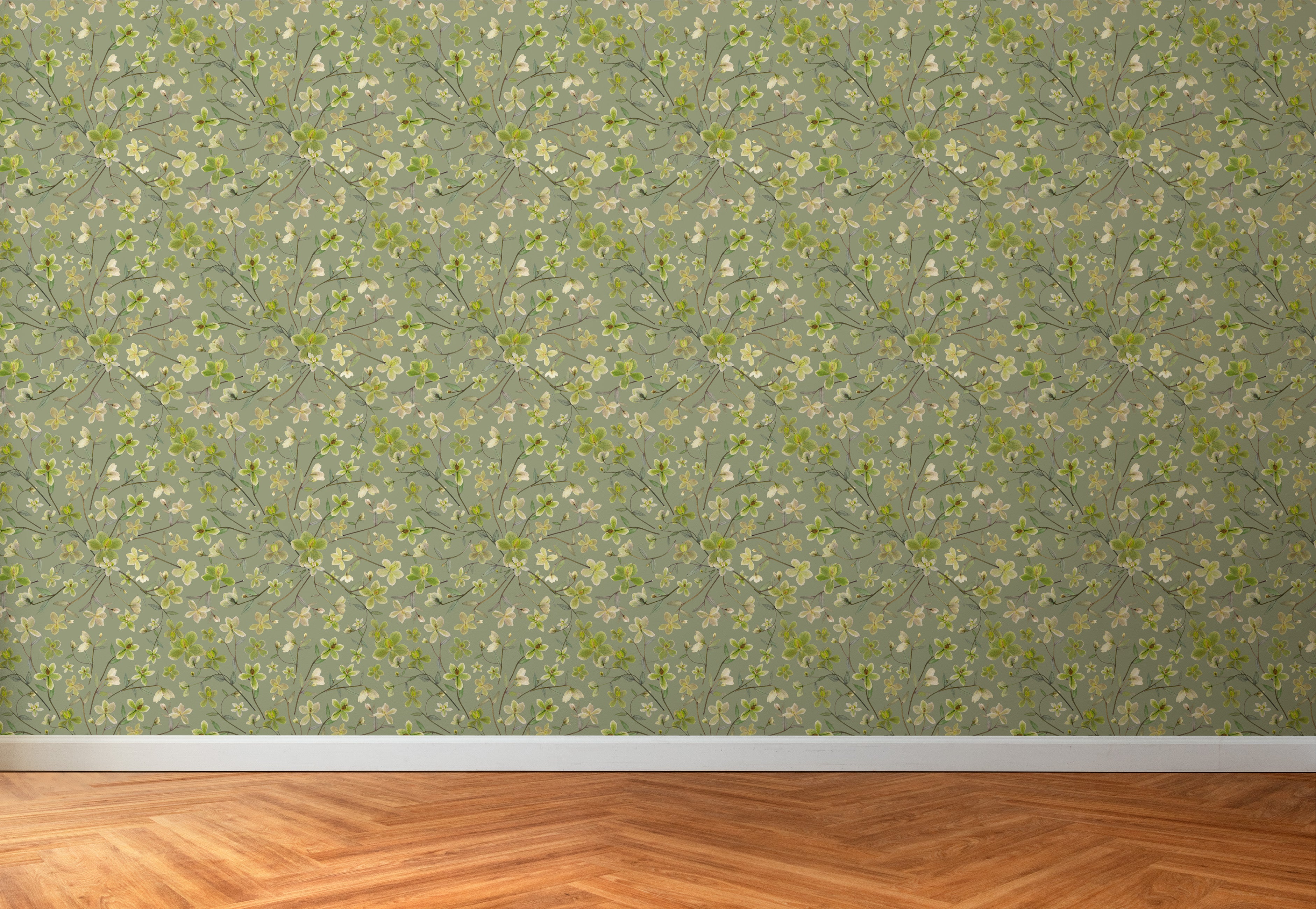 Hellebore Grove Wallpaper