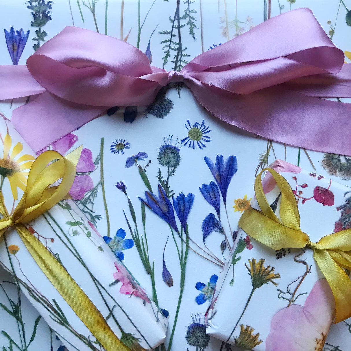 Pressed Flower Wrapping Paper
