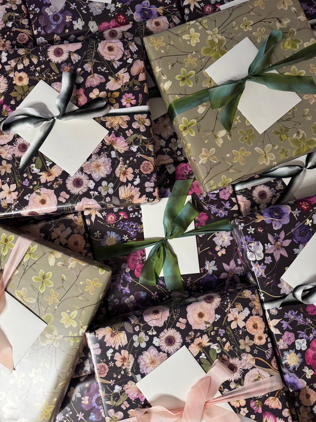 Pressed Flower Wrapping Paper