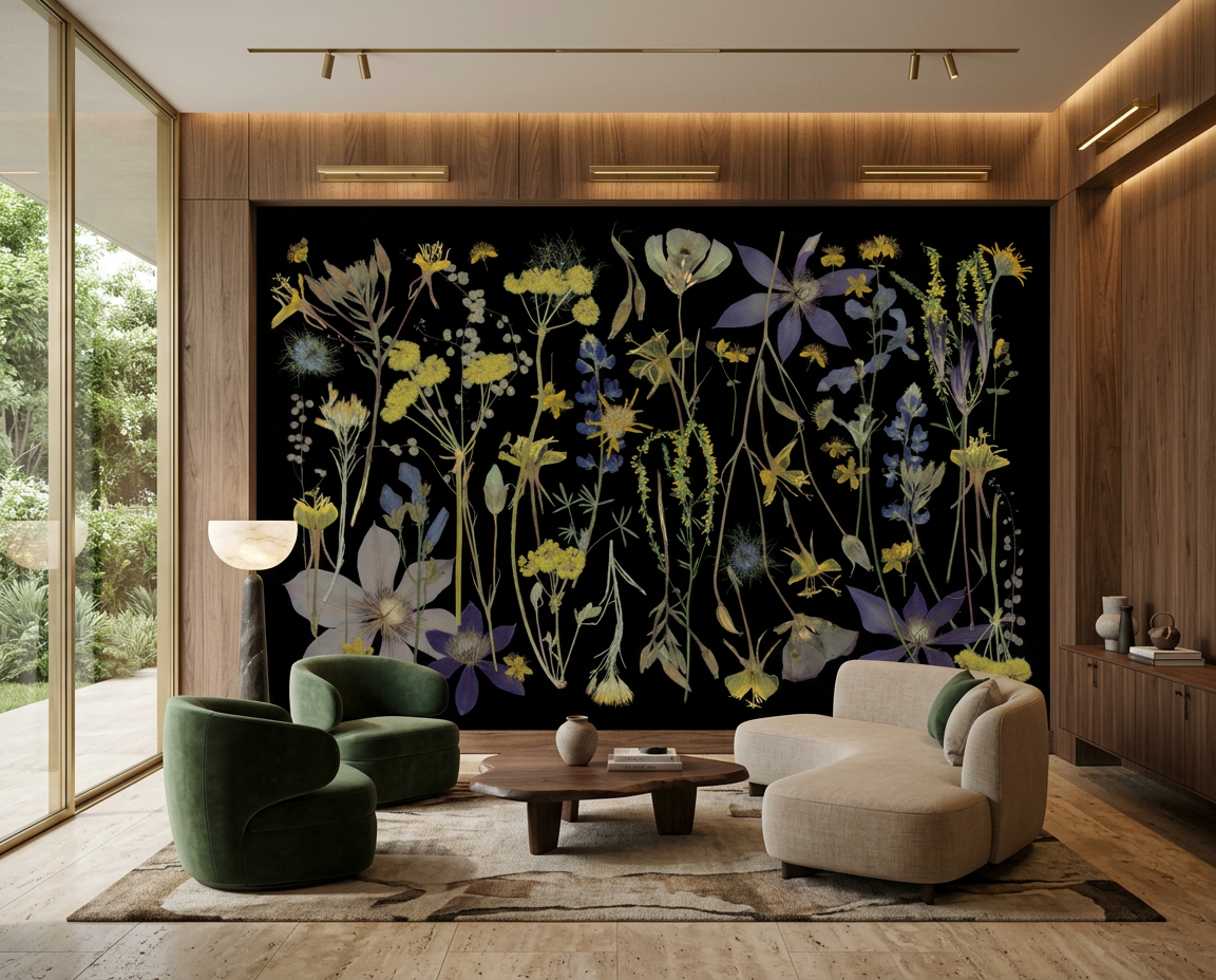 Night Meadow Wall Mural