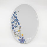 Pressed Flower Oval Platter
