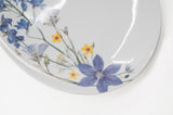 Pressed Flower Oval Platter