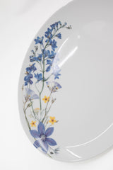 Pressed Flower Oval Platter