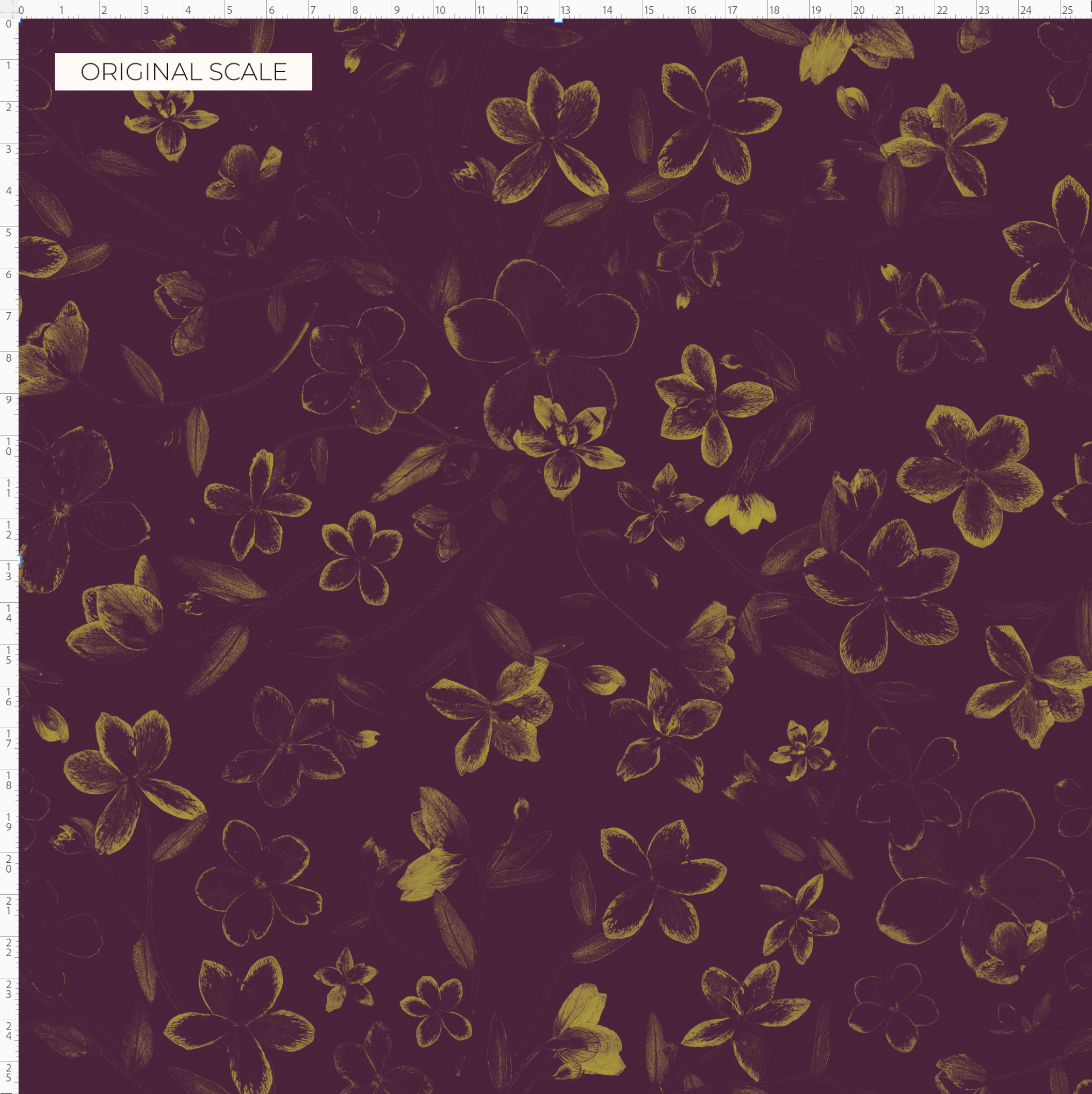 Hellebore Impression Mulberry Wallpaper