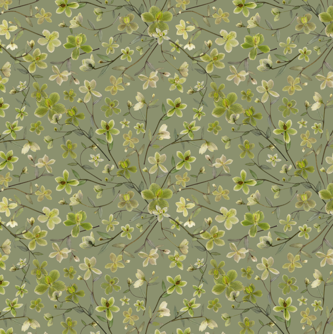 Hellebore Grove Wallpaper