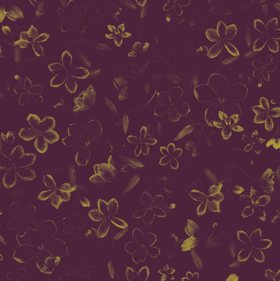 Hellebore Impression Mulberry Wallpaper