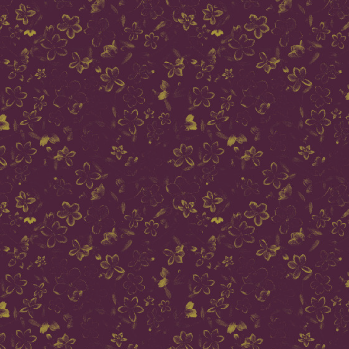 Hellebore Impression Mulberry Wallpaper