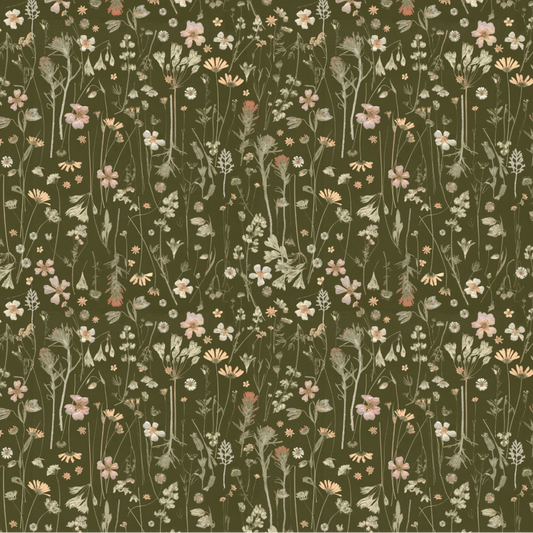 Farm Flowers Meadow Wallpaper