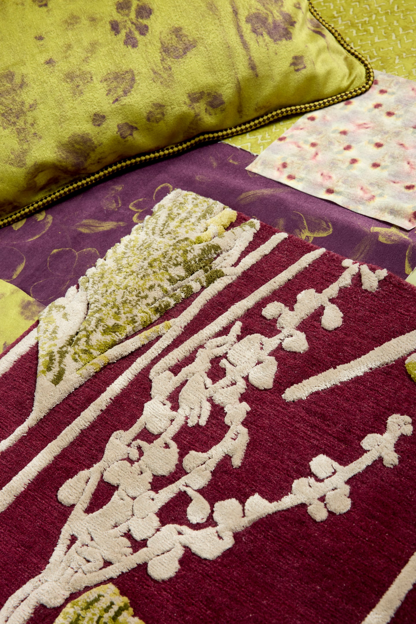 As Spring Fades Oxblood Citron Rug