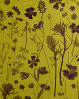 Farm Flowers Chartreuse with Merlot Tonal