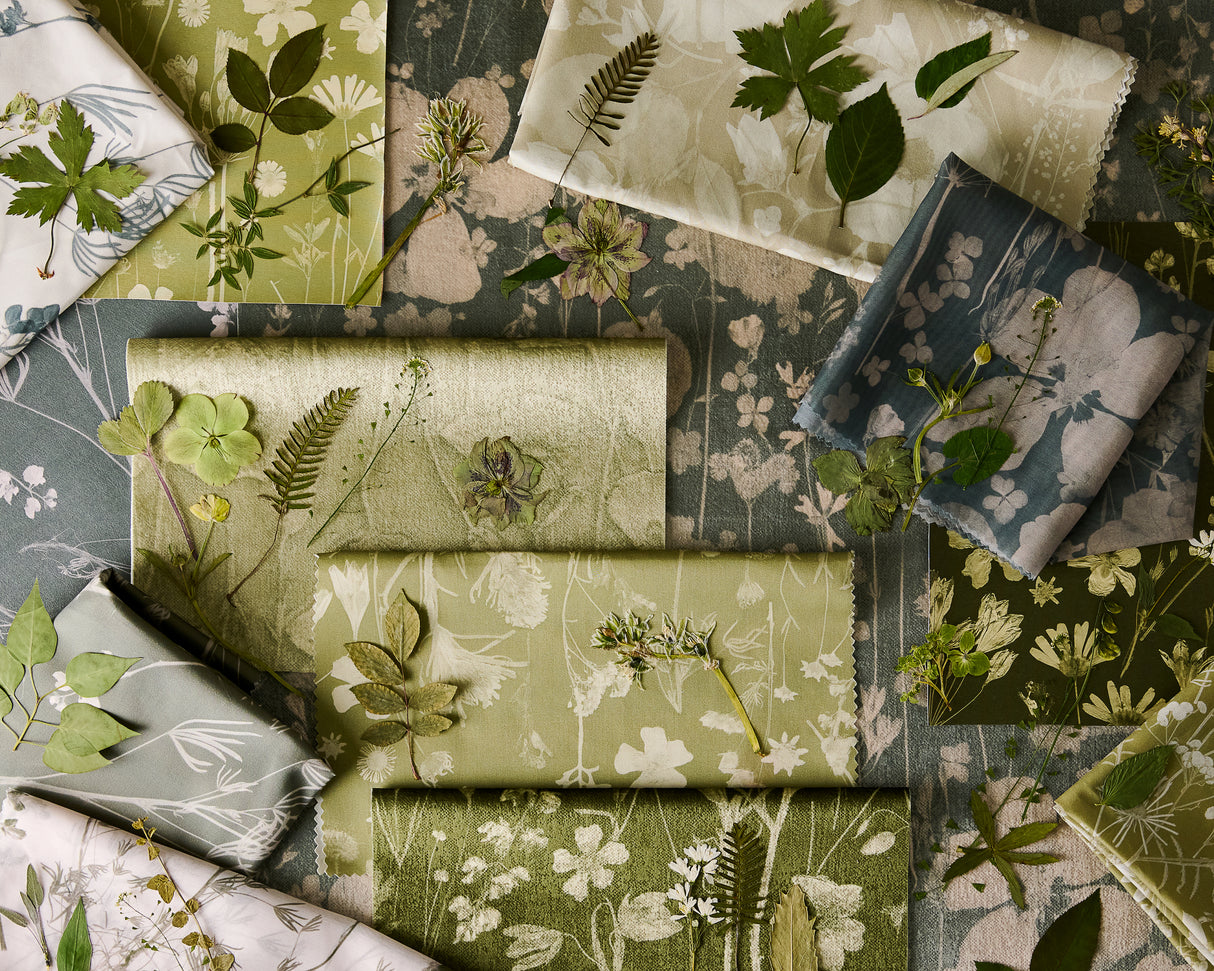 Farm Flowers Forest Green