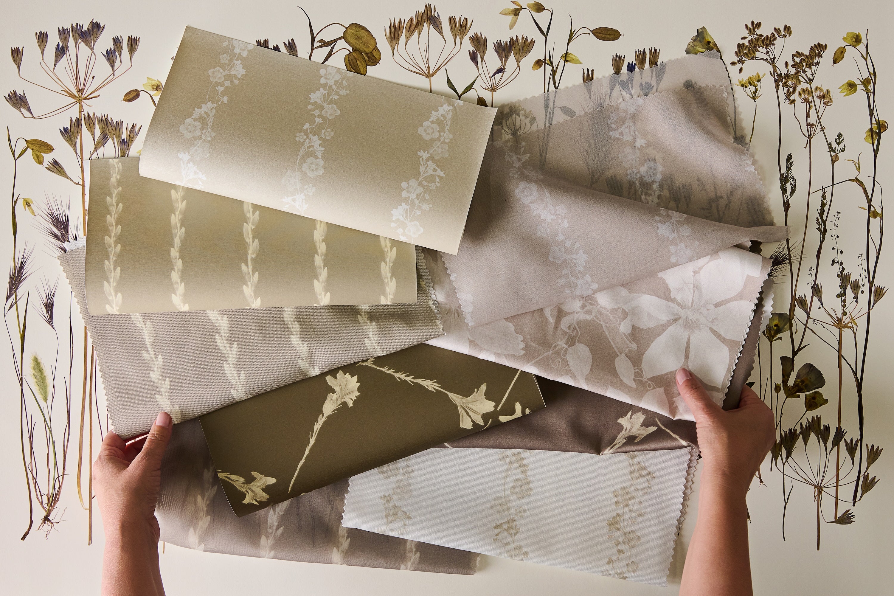 Zipper Stripe Latte Fabric