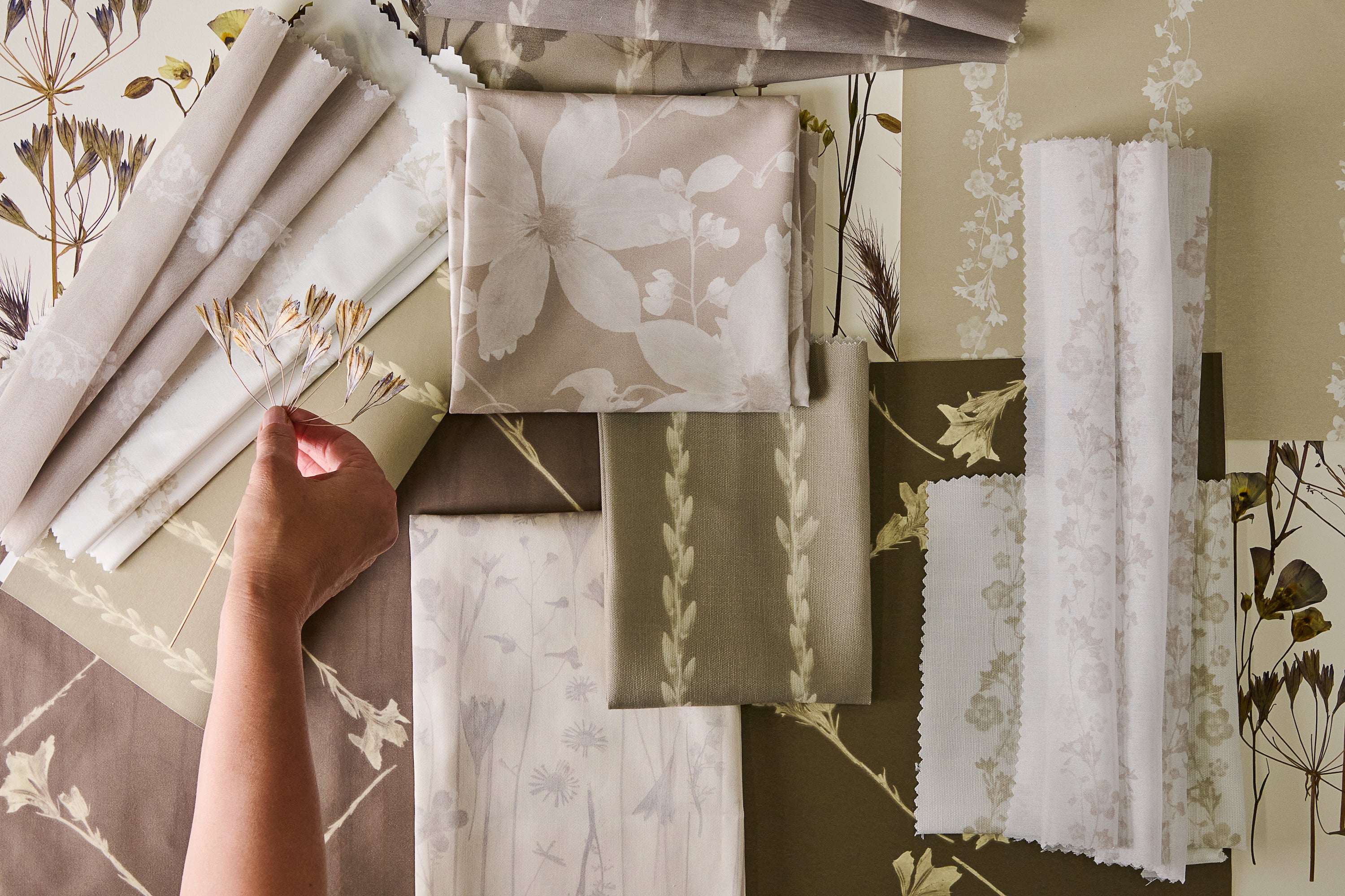 Zipper Stripe Latte Fabric