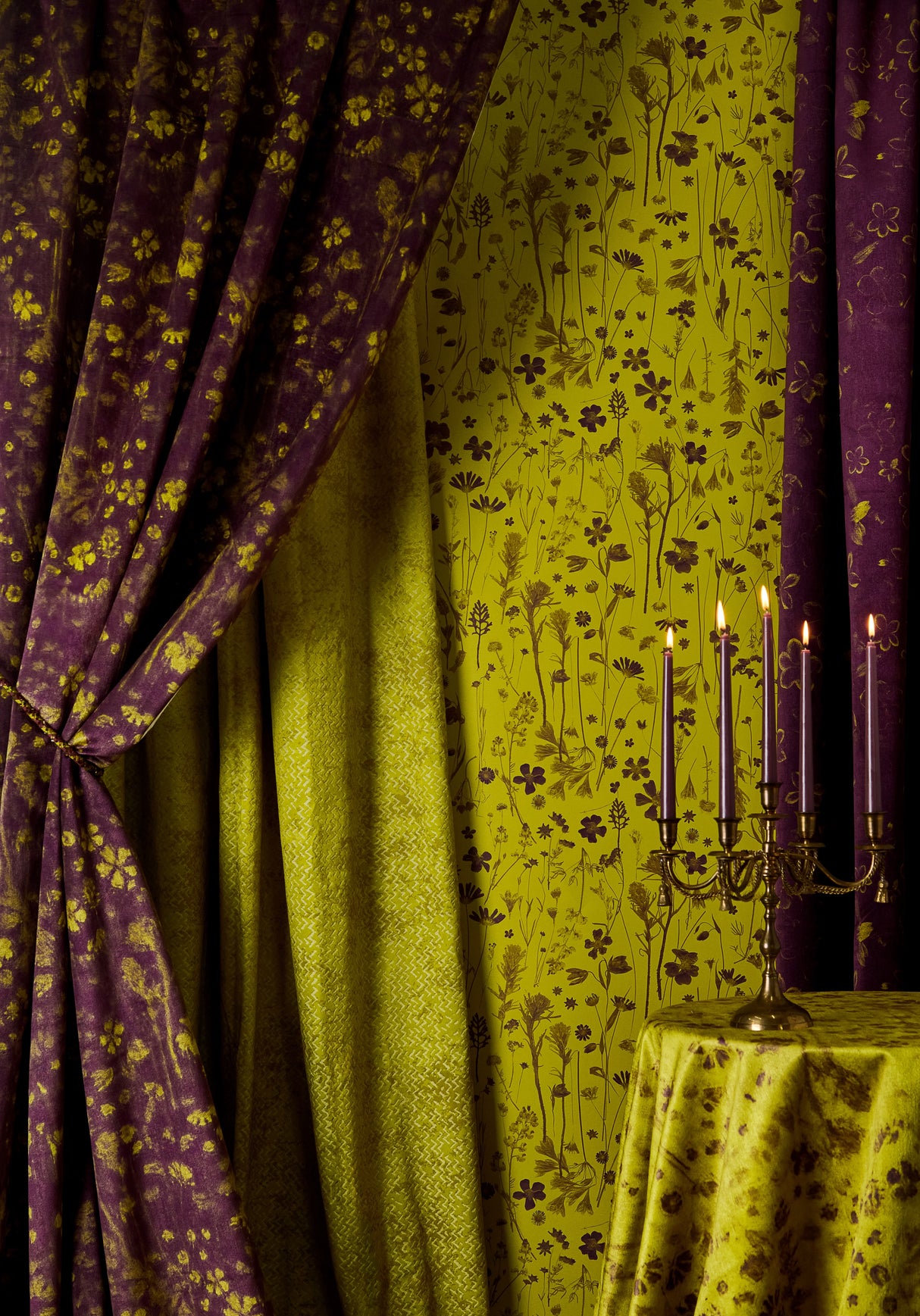 Chartreuse Tonal Textured Mohair
